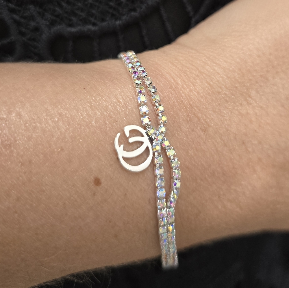 Elegant Silver Bracelet‎ with Multicolor Accents
